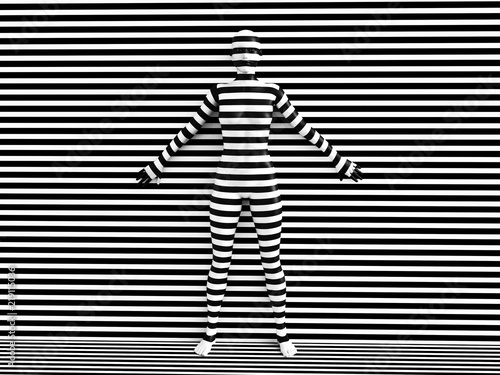 Cuadros en Lienzo 3D rendering of person trying to hide in background.