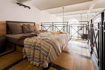 Mezzanine bedroom with double bed