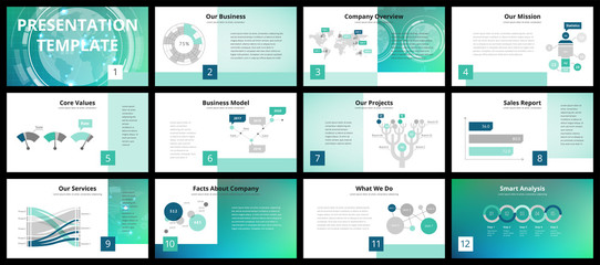 Wall Mural - Business presentation templates