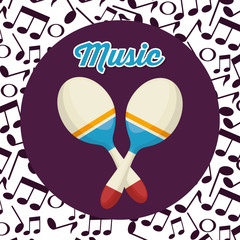 Poster - maracas musical instrument icon