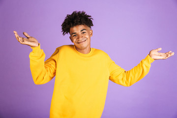 Sticker - Portrait of a smiling young afro american man