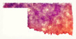 © Ingo Menhard - Oklahoma state USA watercolor map in front of a white background