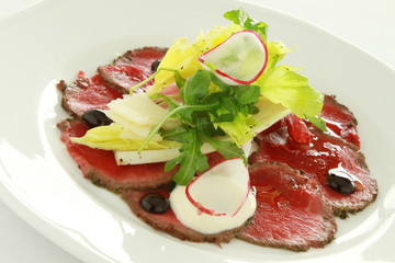 Wall Mural - beef carpaccio appetizer