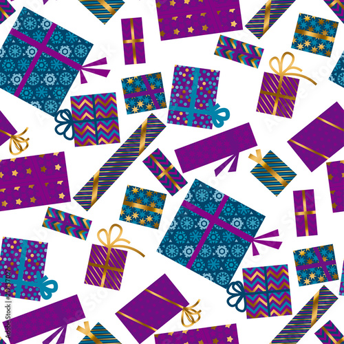 Violet and blue xmas gift b...