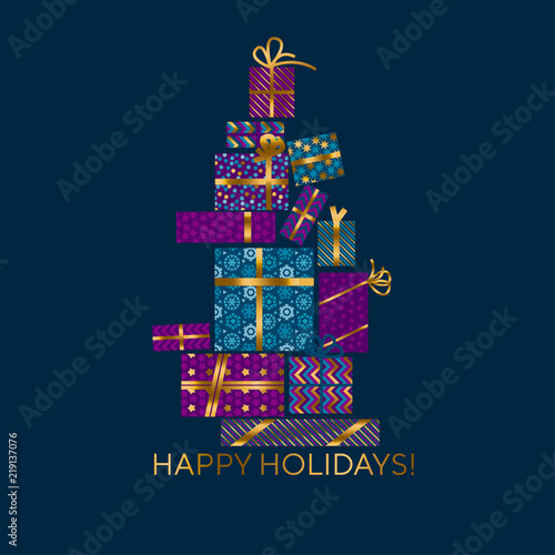 Violet and blue xmas gift b...