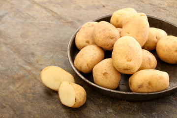 Sticker - preparing fresh potatoes