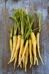 Canvas Print - preparing baby carrots