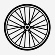 Glyph beautiful bicycle wheel vector icon