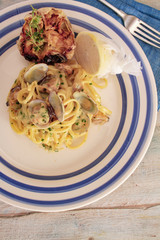 Poster - fresh made clam linguine pasta