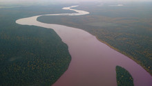 Winding River Seen From Above - O Sinuoso Rio Iguaçú Visto De Cima (Cataratas Do Iguaçu - Iguaçu Falls)