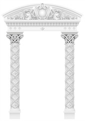 Wall Mural - Antique white colonnade with old Ionic columns
