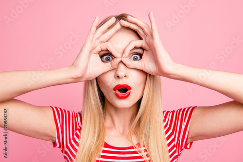 Facial emotion expression positive optimistic people concept. Cl Tableau sur Toile