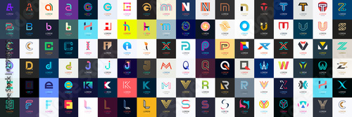 Fotografía Abstract logos mega collection with letters