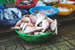 fresh fish on ice in market
