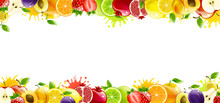Banner With Juicy Fruit