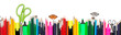 © LiliGraphie - Back to school Stationery tools supplies white background