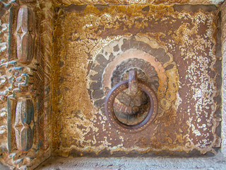 Wall Mural - Old rusted door handle