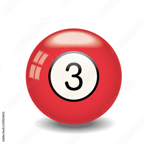 ビリヤードの玉 カラーボール 3番 レッド Billiards Ball Stock Vector Adobe Stock ビリヤードの玉 カラーボール 3番 レッド Billiards Ball Stock Vector Adobe Stock