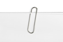 Metal Paper Clip Isolated On White