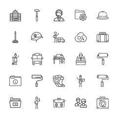 Collection of 25 job outline icons