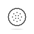 Cracker biscuit icon vector