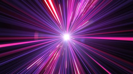 Wall Mural - abstract hyperspace jump in universe with spinning. beautiful space travel through stars trails blue
