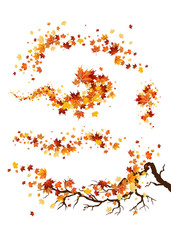 Wall Mural - branch and leaves decor
