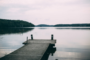  View over a calm lake
