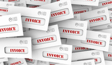 Invoice Bill Payment Due Envelopes 3d Illustration