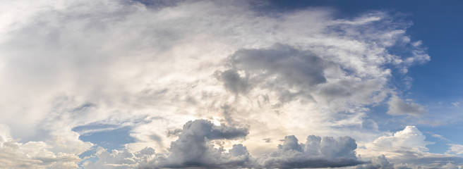 Wall Mural - fantastic soft white cloud against blue sky