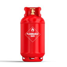 3d Gas Cylinder On White