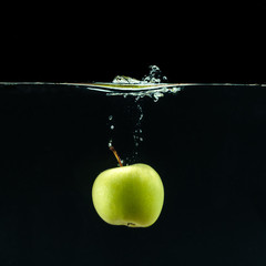 Sticker - Green apple under water