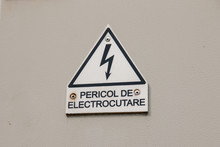 Danger Of High Voltage In Romanian