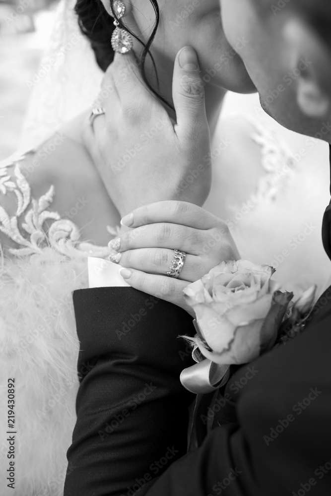 wedding, bride, hands, hand, love, woman, ring, couple, dress, groom,  white, marriage, married, bridal, engagement, people, celebration, romance,  ceremony, holding, two, beauty, rings, beautiful, youn Stock Photo | Adobe  Stock