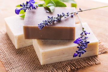 Poster - Homemade Soap with Lavender Flowers