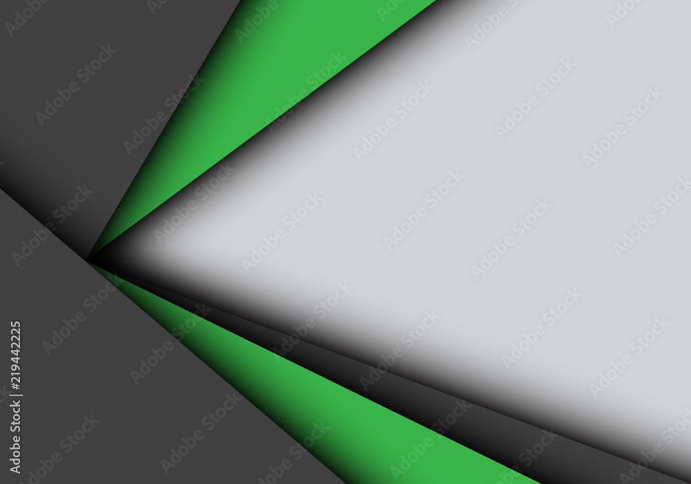 Abstract green black arrow overlap on gray blank space design modern ...