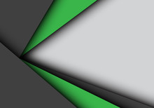 Abstract Green Black Arrow Overlap On Gray Blank Space Design Modern Futuristic Background Vector Illustration.