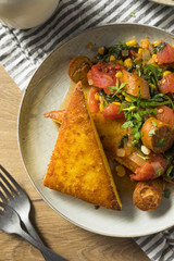 Wall Mural - Fried Polenta with Sausage Stew