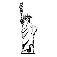 Poster - grunge statue liberty sculpture history design