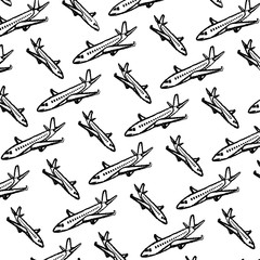 Canvas Print - grunge travel airplane international transport background