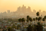 Fototapeta  - Los Angeles downtown skyline evening