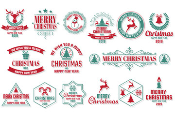Wall Mural - christmas vector logo for banner