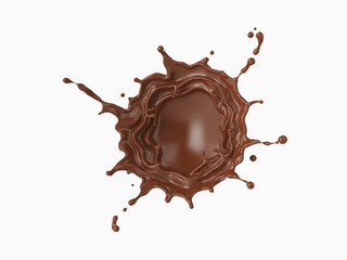 Wall Mural - splash of Chocolate or cocoa cream.