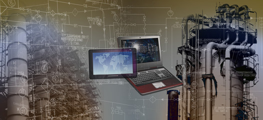 Wall Mural - engineering computer technology industrial construction