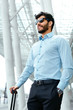 © puhhha - Business Trip. Man Traveling With Case At Airport