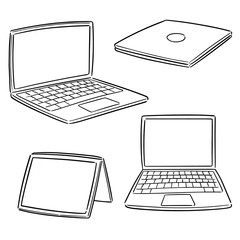 Poster - vector set of laptop