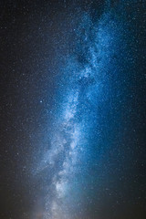 blue and white milky way with million stars