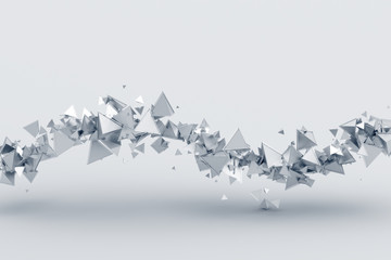 Wall Mural - abstract 3d rendering of geometric shapes. modern background design for poster, cover, branding, ban