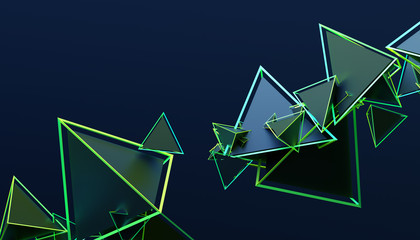 Wall Mural - abstract 3d rendering of geometric shapes. modern background design for poster, cover, branding, ban