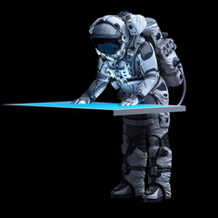 Wall Mural - Astronaut in darkness. Mixed media